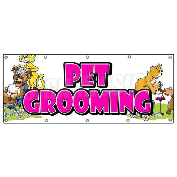 PET GROOMER BANNER SIGN dog cat grooming clippers signs new